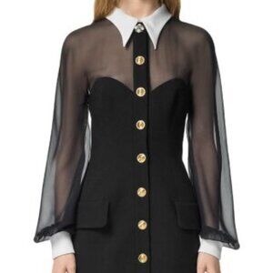 VERSACE - BLACK RESPONSIBLE DOUBLE WOOL